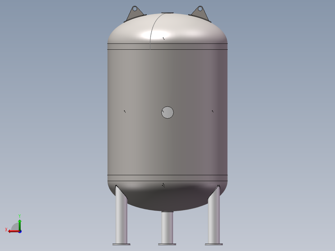 压力容积、600升低温容器后视图
