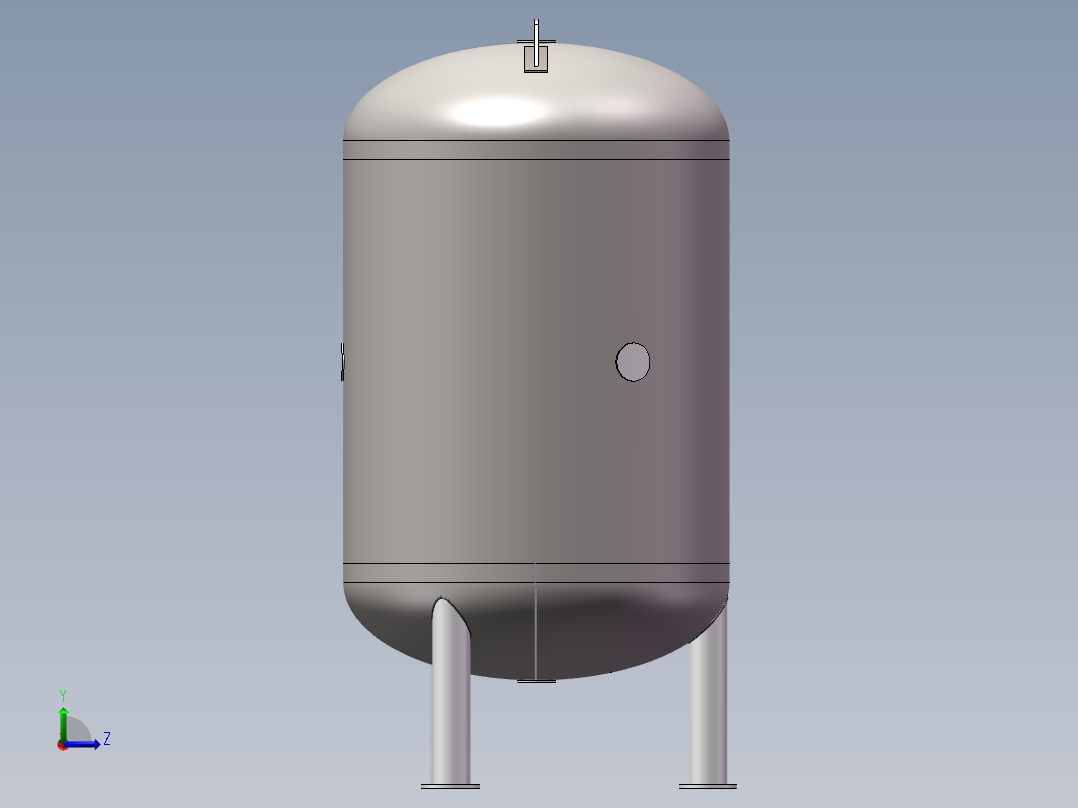 压力容积、600升低温容器左视图