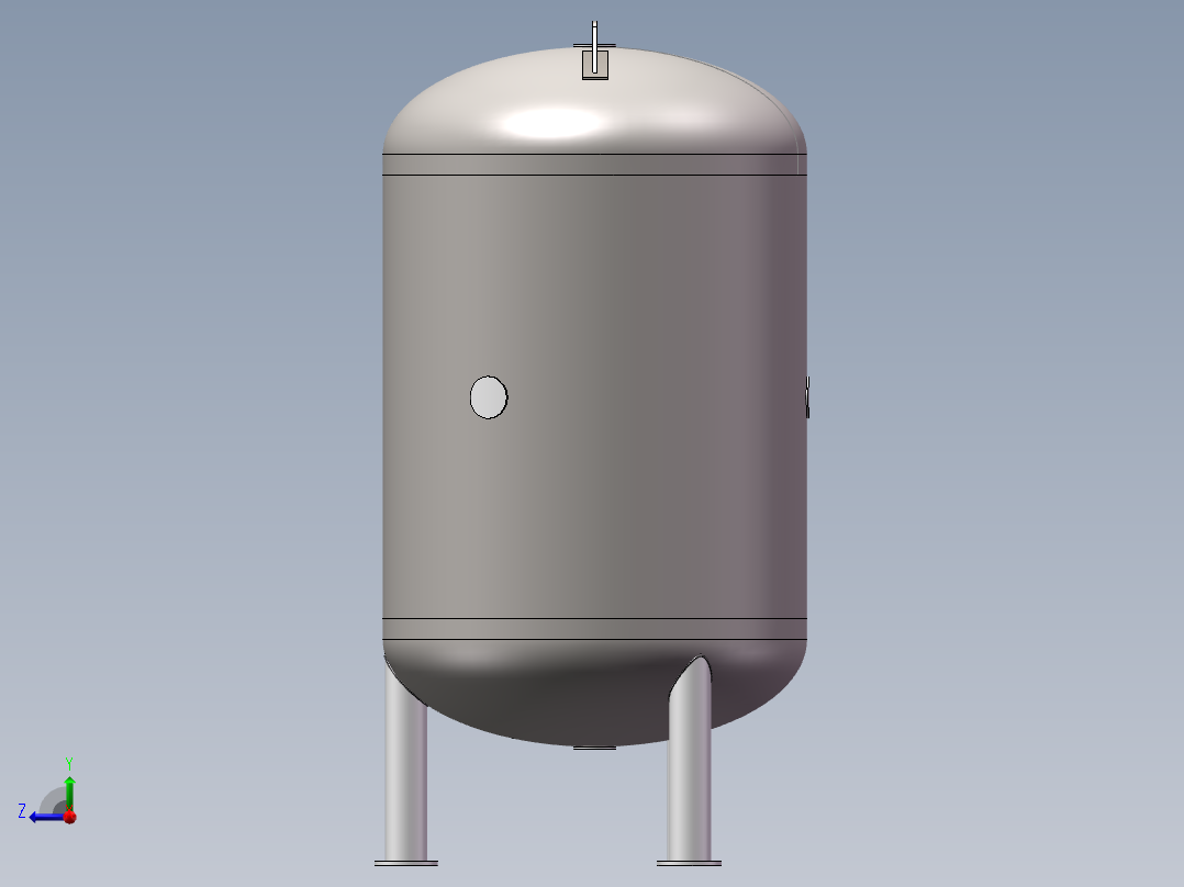 压力容积、600升低温容器右视图