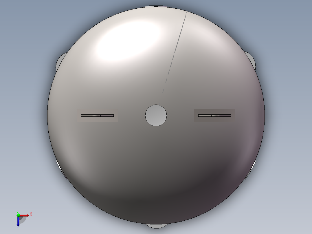 压力容积、600升低温容器俯视图