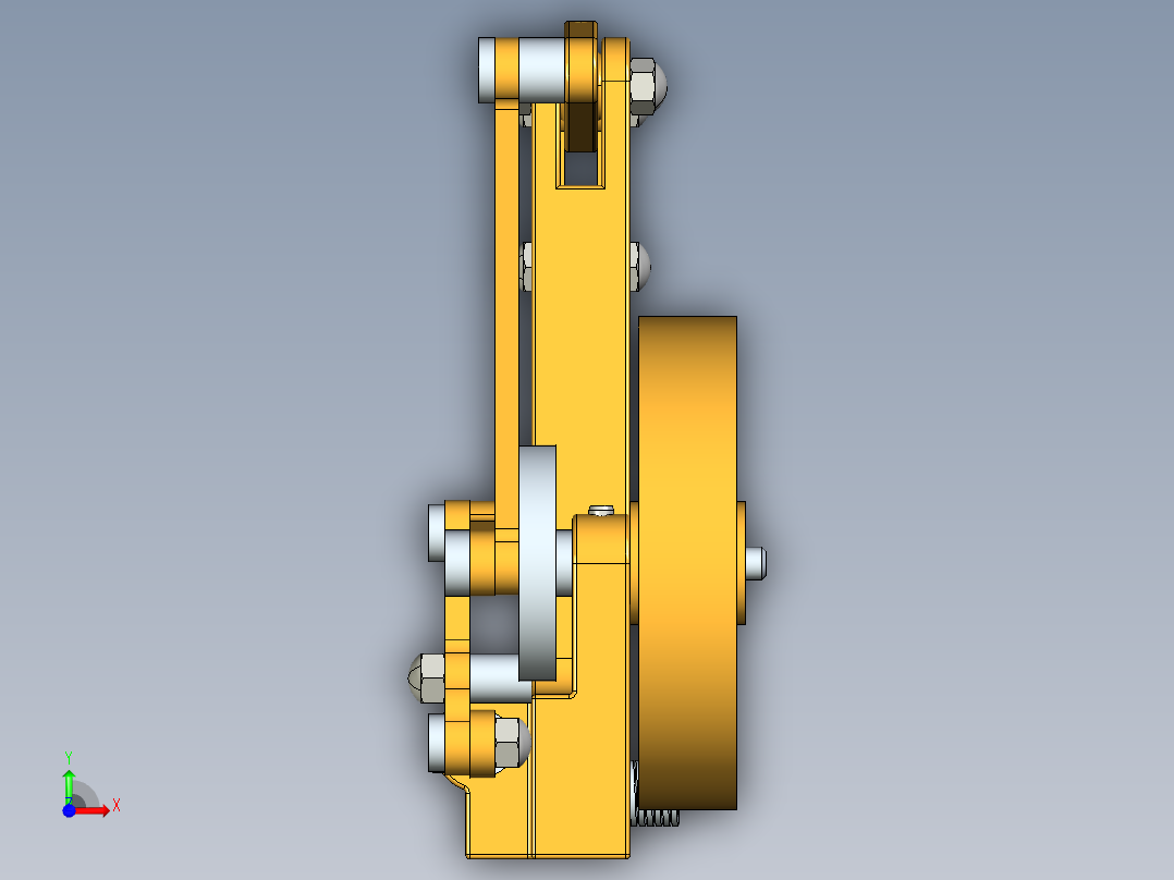 蒸汽机balanced-beam-steam-engine-1835-模型格式为 stp creo前视图