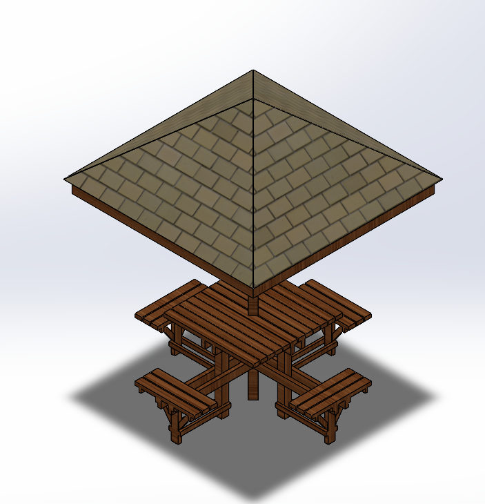 花园桌台设计模型