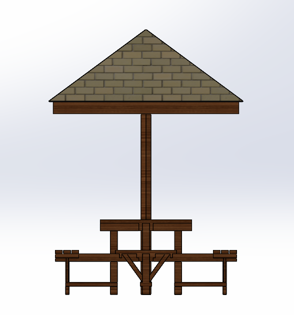 花园桌台设计模型