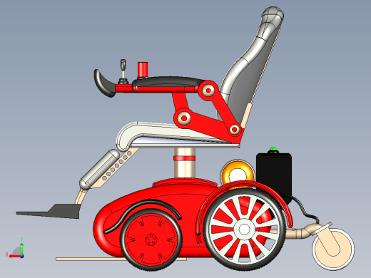 电动遥控轮椅后视缩略图