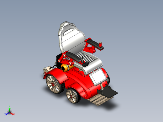 电动遥控轮椅正等轴测缩略图