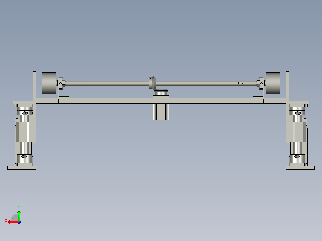 顶升传送机后视图