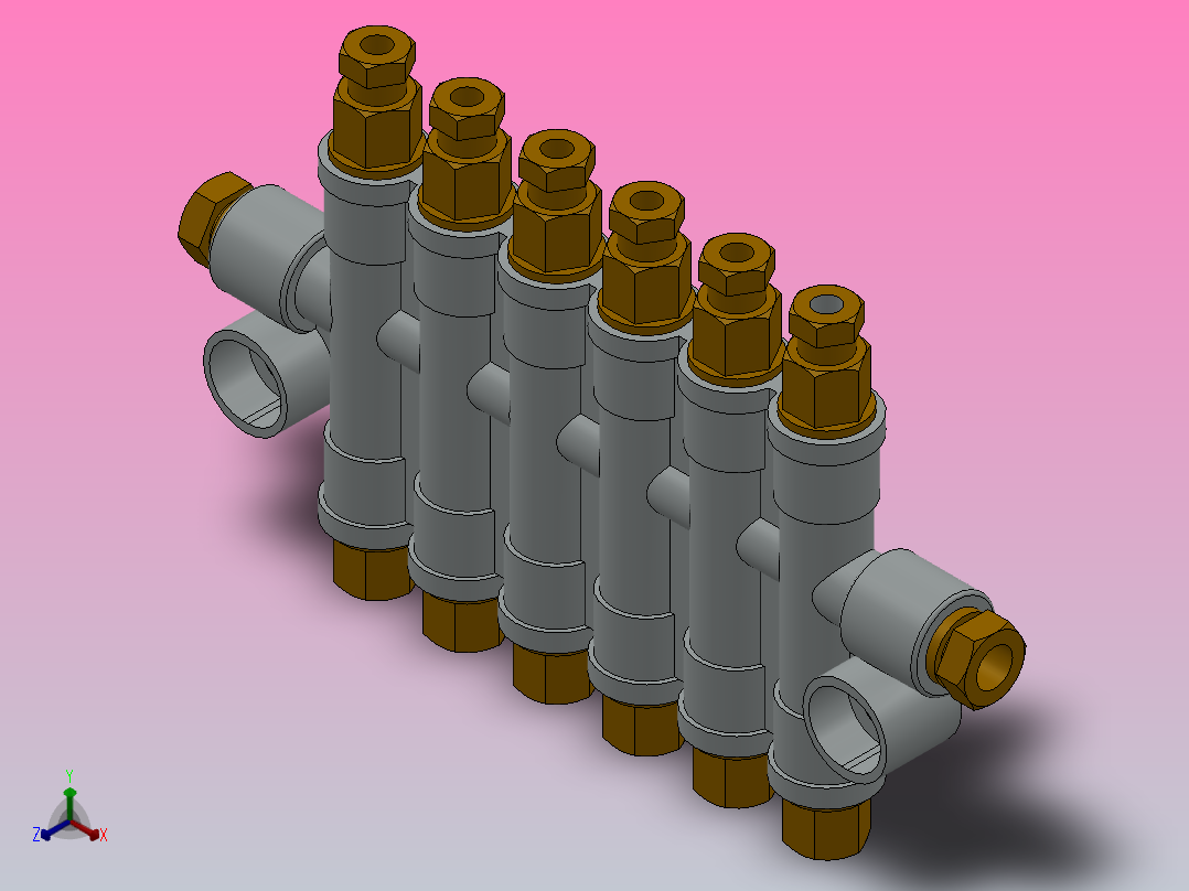 T型检知容积式分配器[T-600]主视图