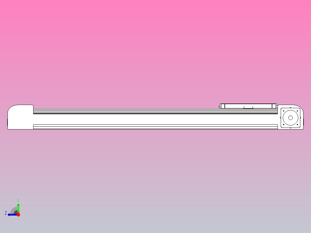 带式直线轴半闭式TPA-ONB-100-232-L850-DL-J90-N3右视图