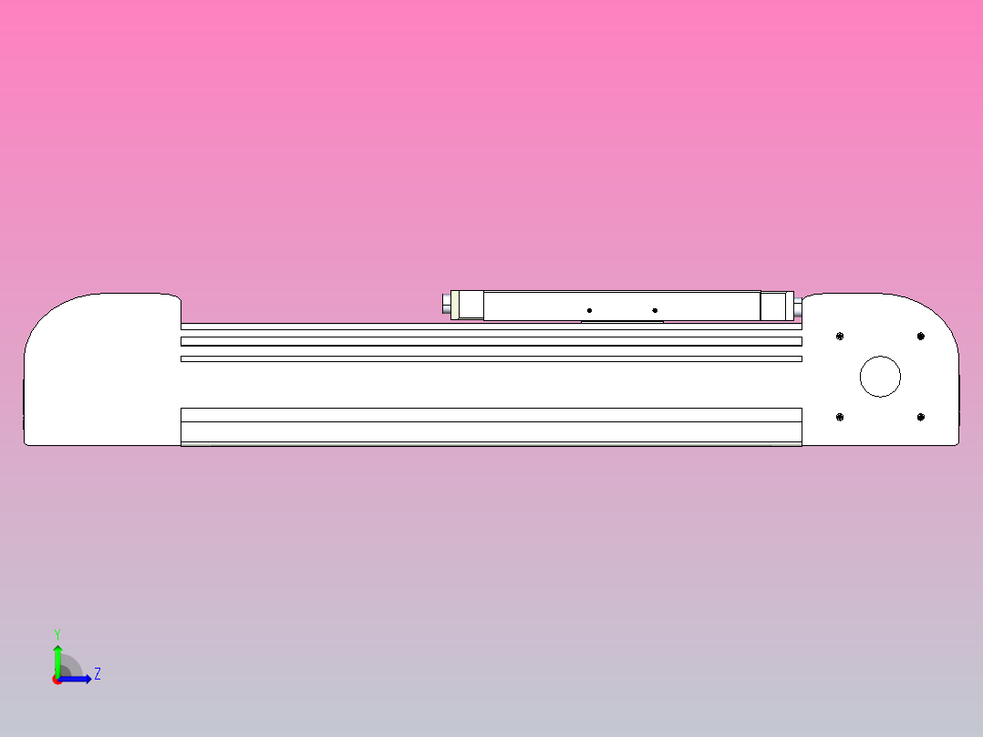 带式直线轴半闭式TPA-ONB-80-170-L150-DR-J60-N3左视图