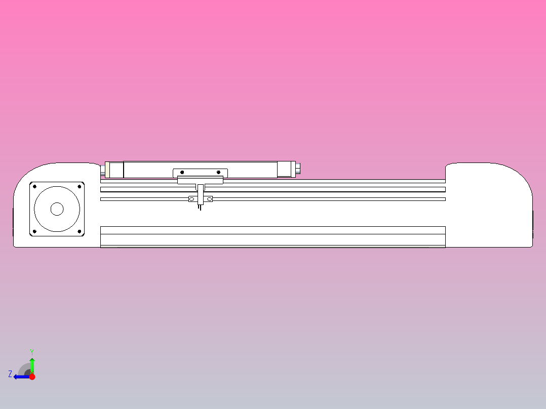 带式直线轴半闭式TPA-ONB-80-170-L150-DR-J60-N3右视图