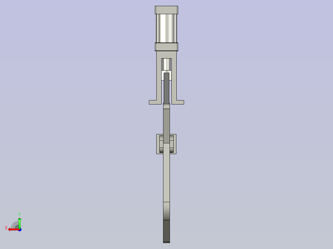 抱紧机构后视图