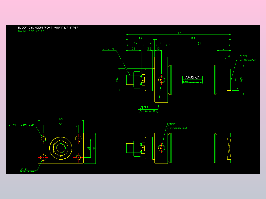 笔型缸不锈钢气缸2D-DBF40x25