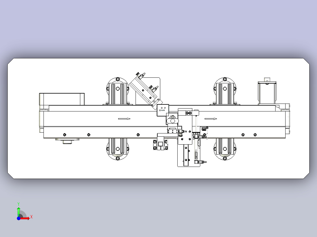 对角定位机构前视图