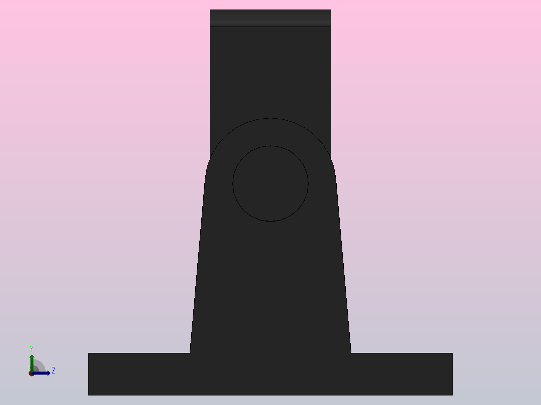 TBC后铰轴座[100]气缸附件左视图