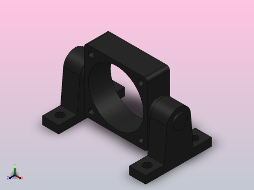 TBC后铰轴座[100]气缸附件正等轴测缩略图