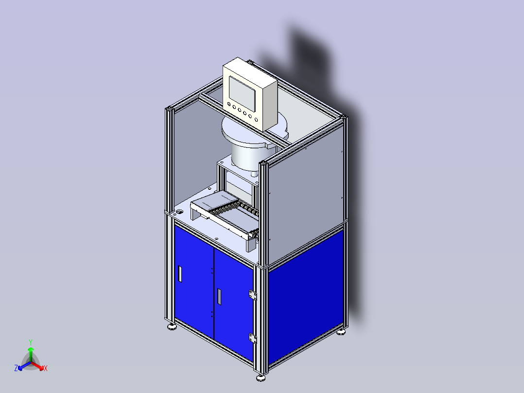 橡胶圈自动上料组装设备3D图正等轴测图