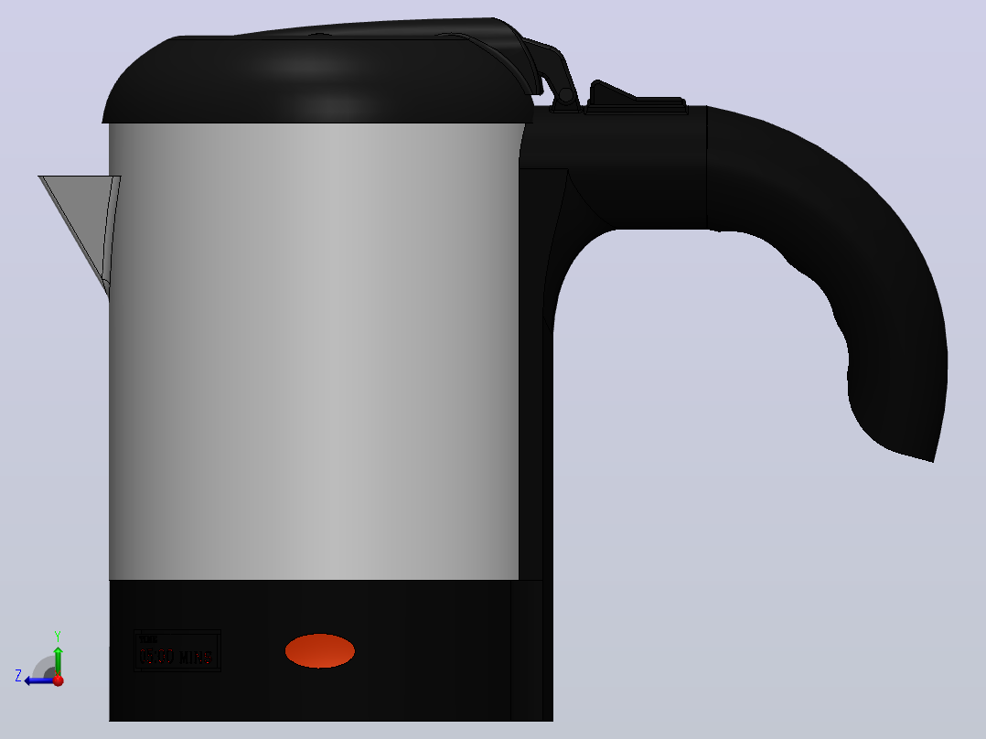 家用水壶右视图