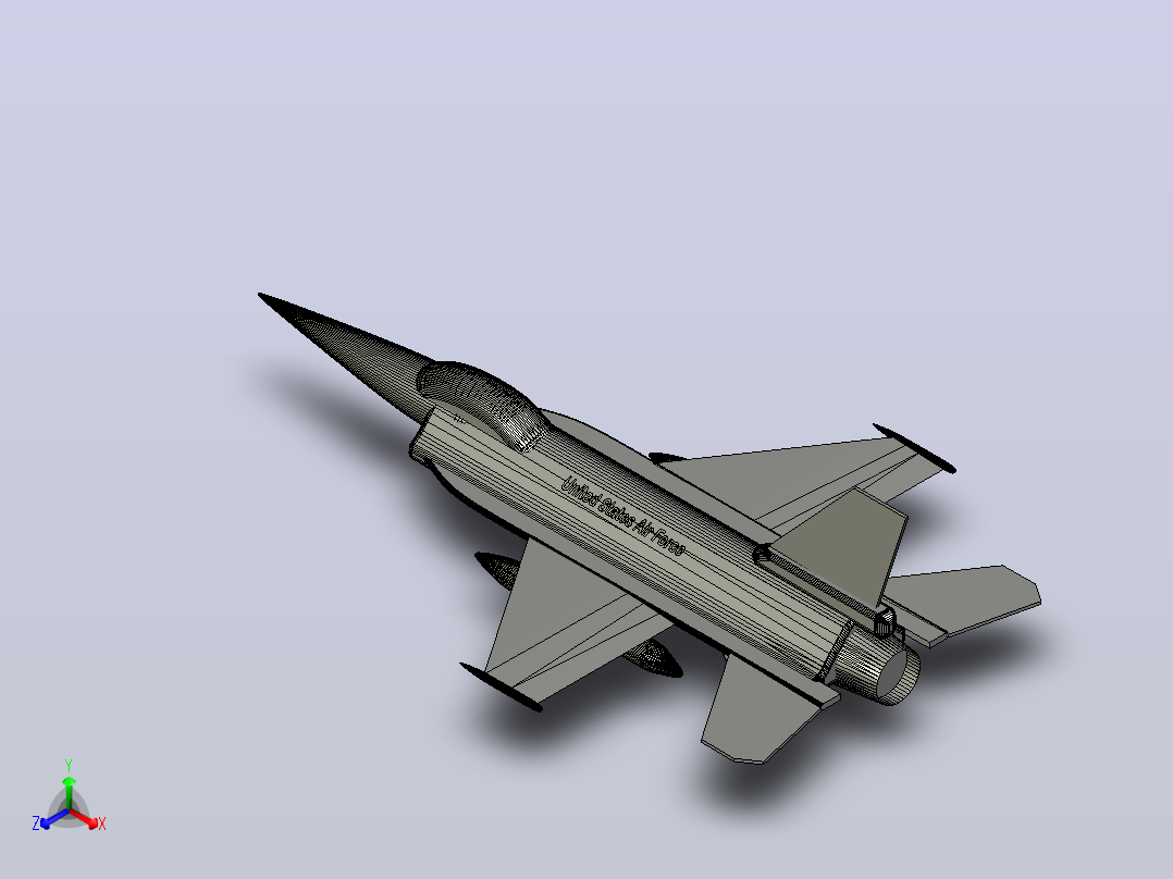 F-16 Fighting Falcon (USAF Thunderbird v2飞机主视图