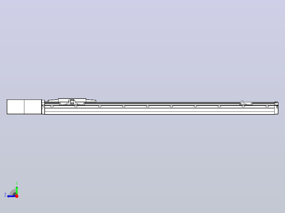 机器人皮带驱动直线轴TPA-GCB-120-P70-L700-QR-M20-N3右视图