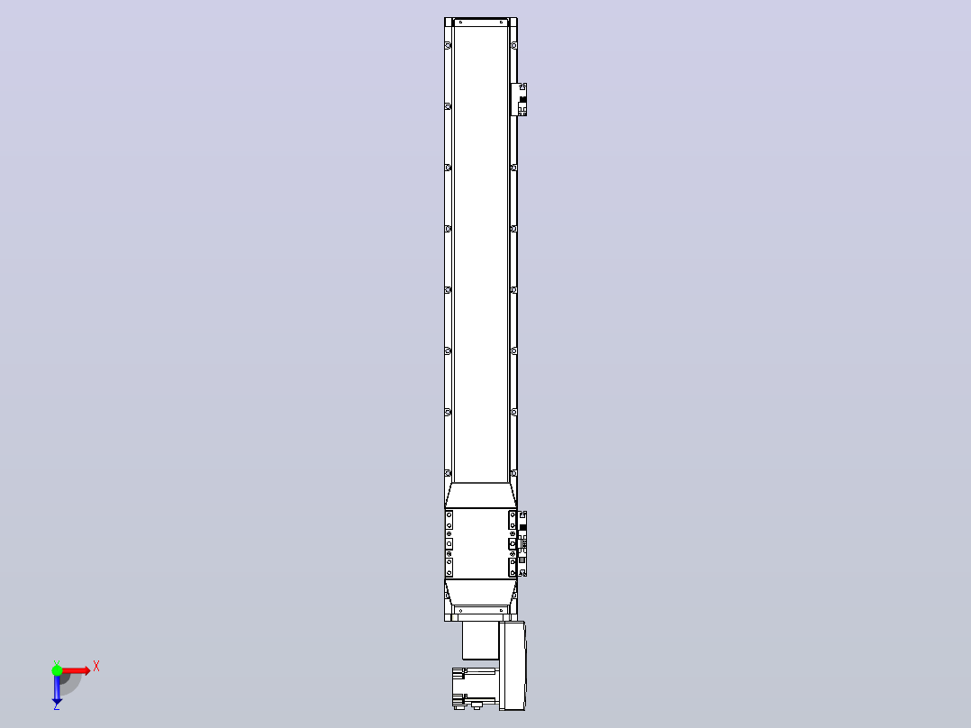 机器人皮带驱动直线轴TPA-GCB-120-P70-L700-QR-M20-N3俯视图
