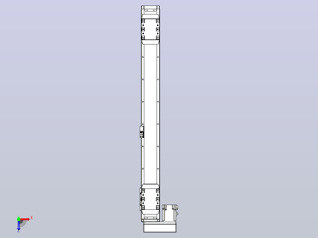 滚珠丝杠线性轴TPA-GCRS-80-1610C-L275-ML-M20-N3俯视图