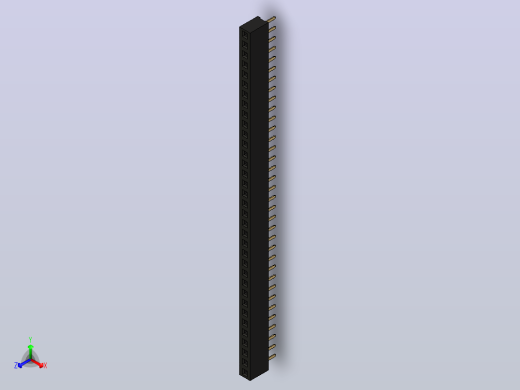 母针头Female_Header_1x35_P2.0_H4.3_straight.step正等轴测缩略图
