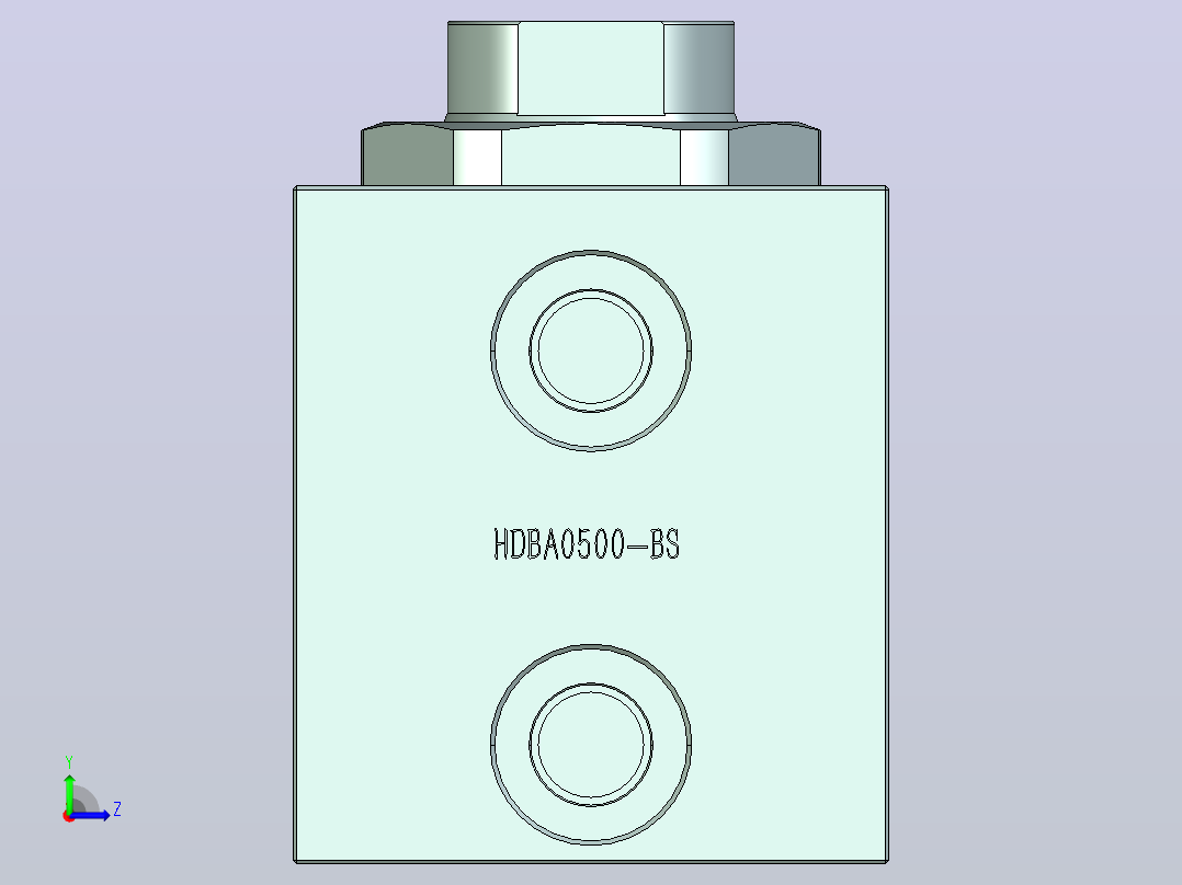 HDBA方型直线夹紧器HDBA0500-BS左视图
