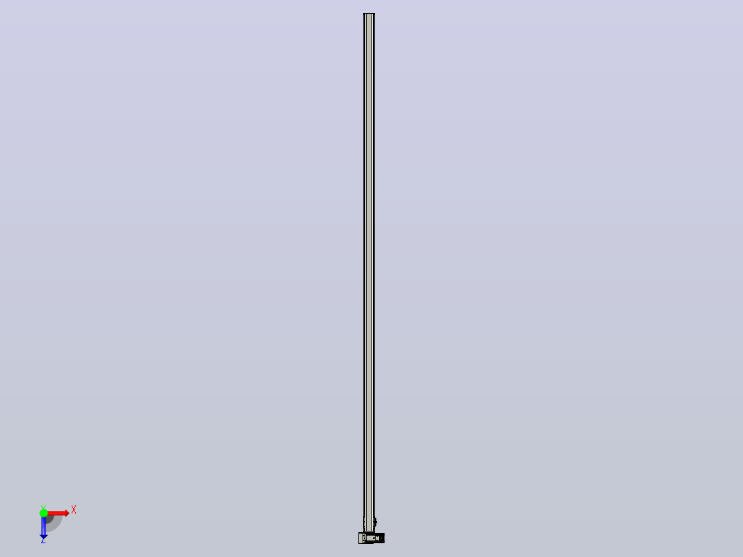皮带直线轴半封闭可选导轨TPA-HNB-65S-90-L3000-LU-Y-P10-N3俯视图