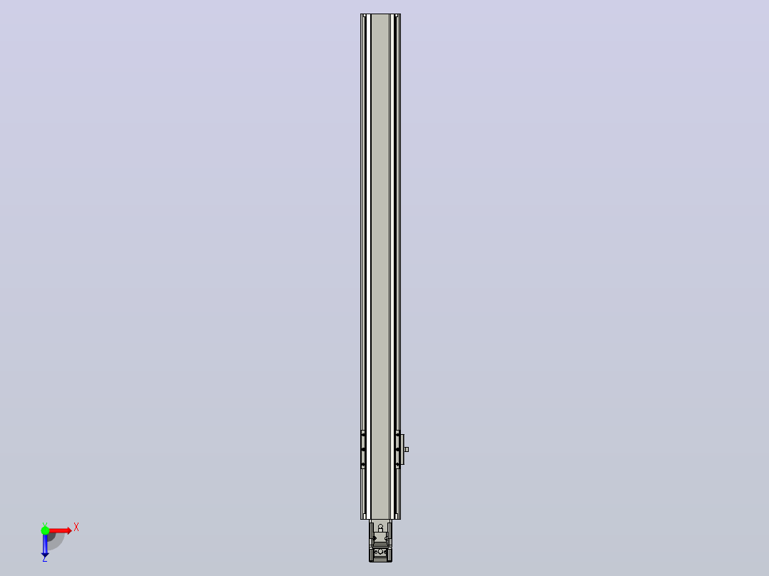 日规模组半封闭丝杆TPA-HNR-65S-1610C-L650-M-C-P10-N3俯视图