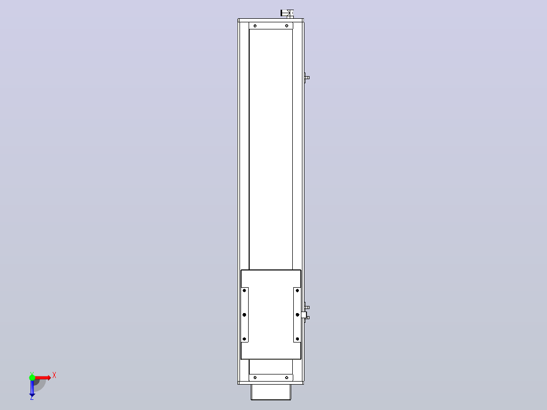 无尘螺杆滑台KCH17-BM（750W）KCH17-600-BM-750W-C4俯视图