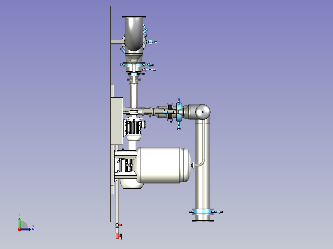 管道系统模型图左视图