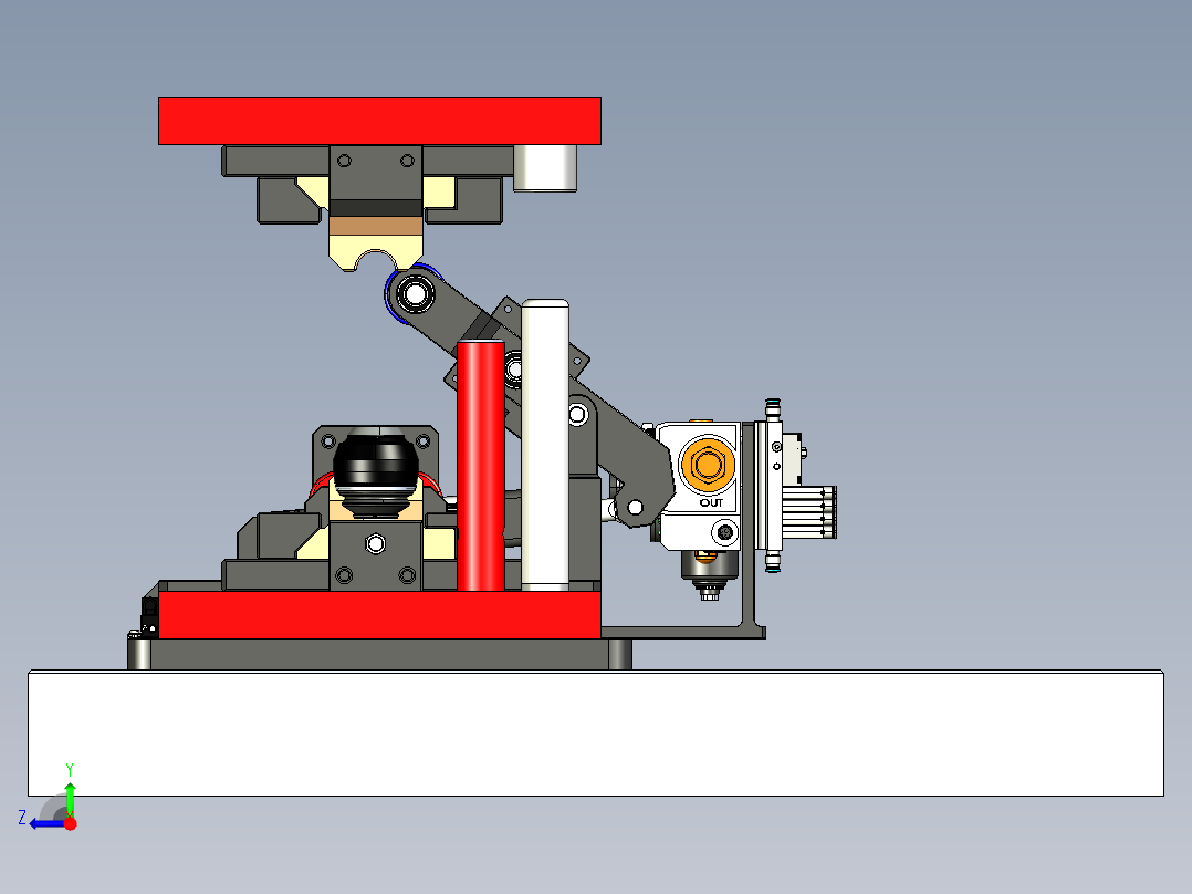 100吨压力机上的夹具右视图