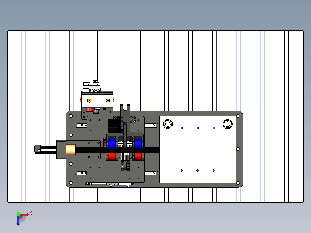 100吨压力机上的夹具俯视图
