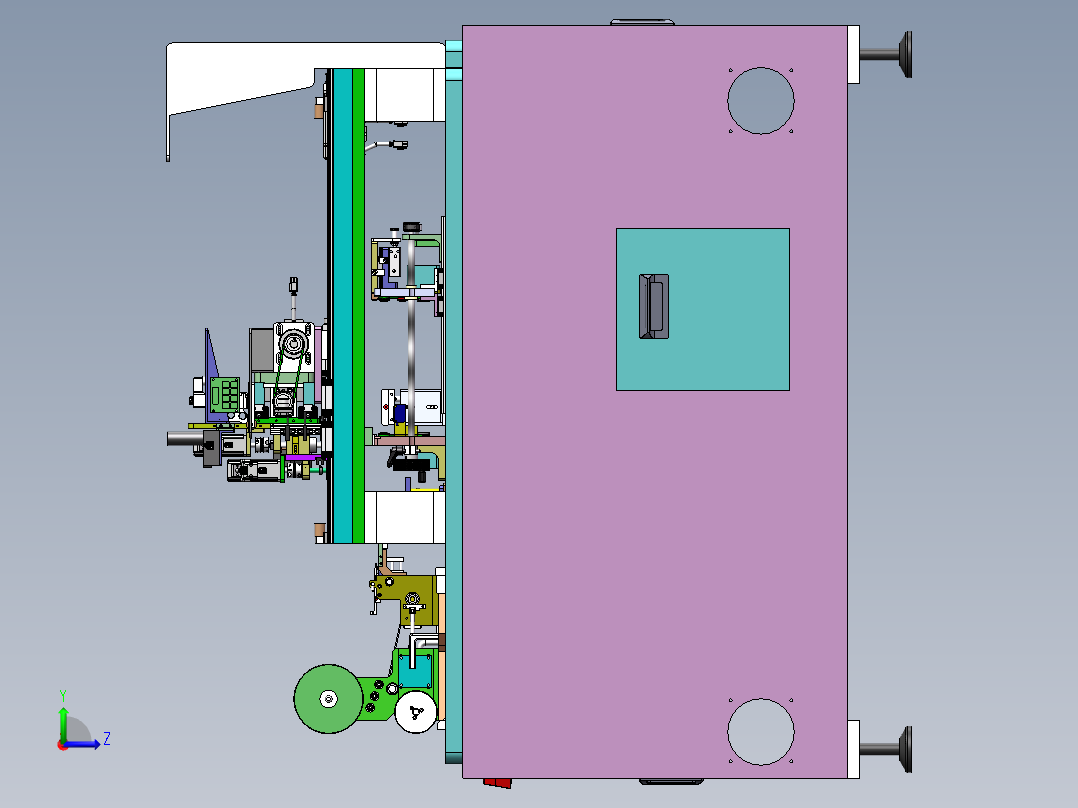 自动剥离高精度贴膜机sw18可编辑左视图