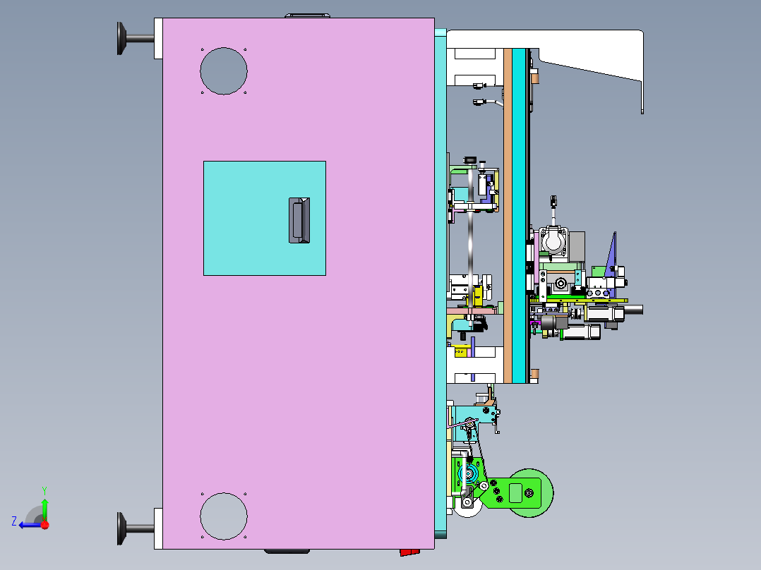 自动剥离高精度贴膜机sw18可编辑右视图