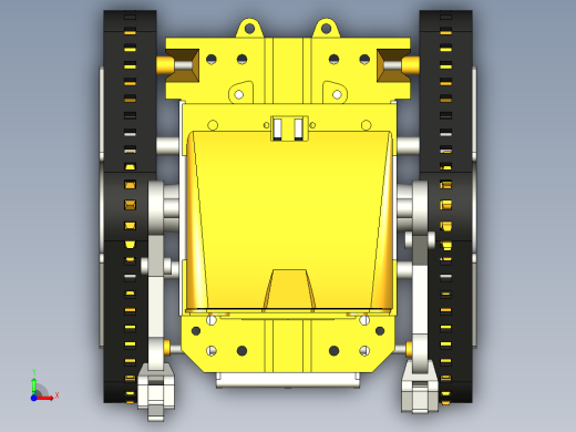 Tamiya Cam三角履带机器人框架模型3D图纸 STEP格式前视缩略图