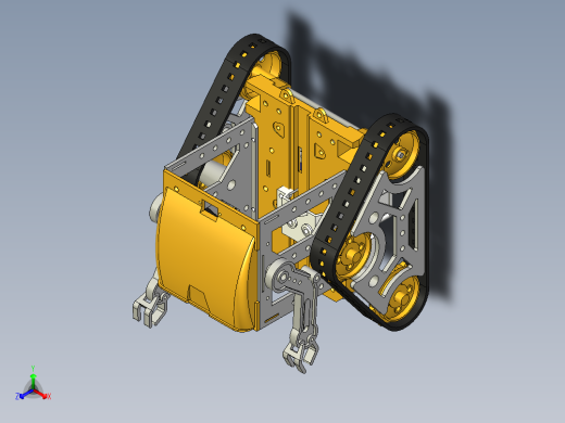 Tamiya Cam三角履带机器人框架模型3D图纸 STEP格式正等轴测缩略图