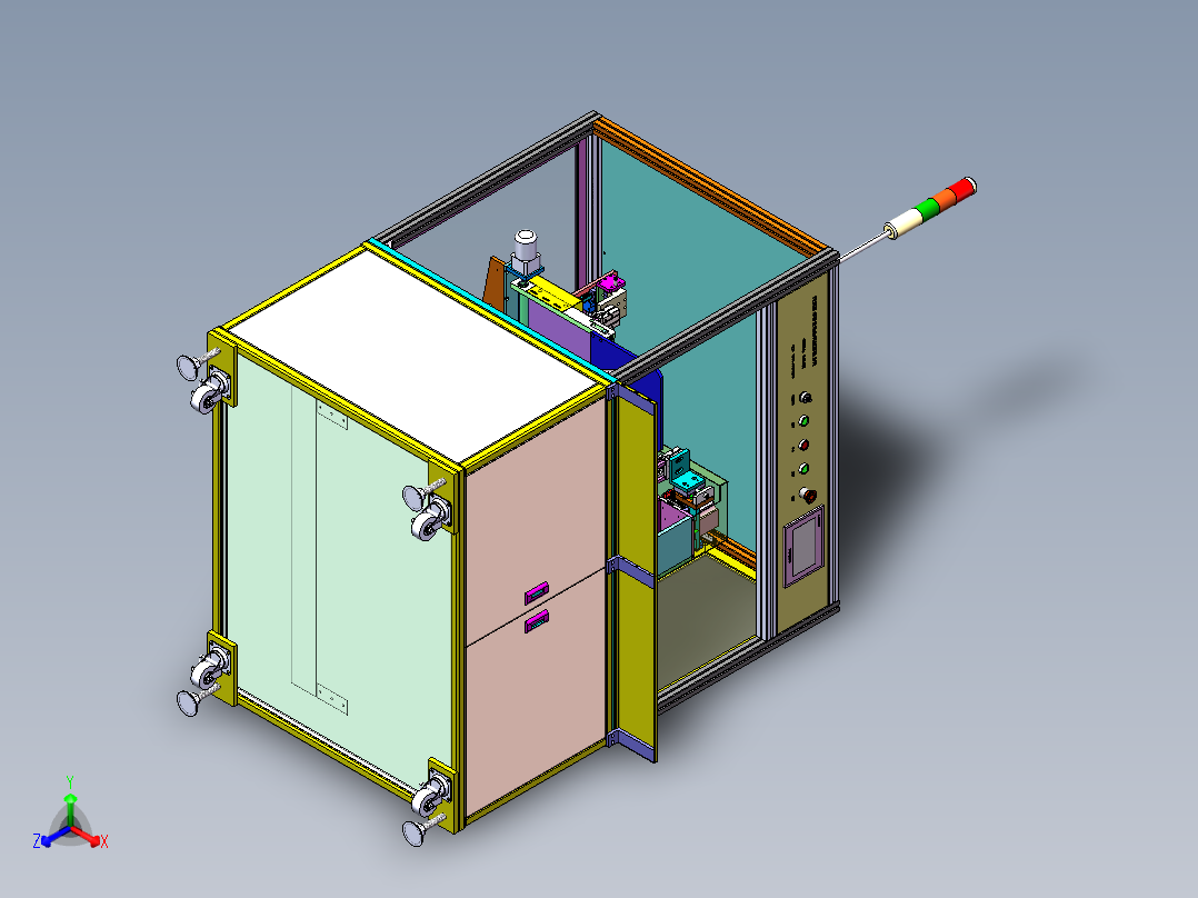 贴膜机正等轴测图