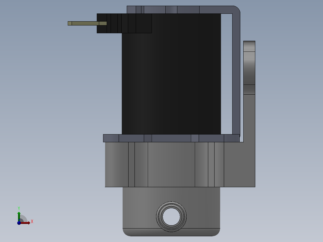 小型电磁阀前视图