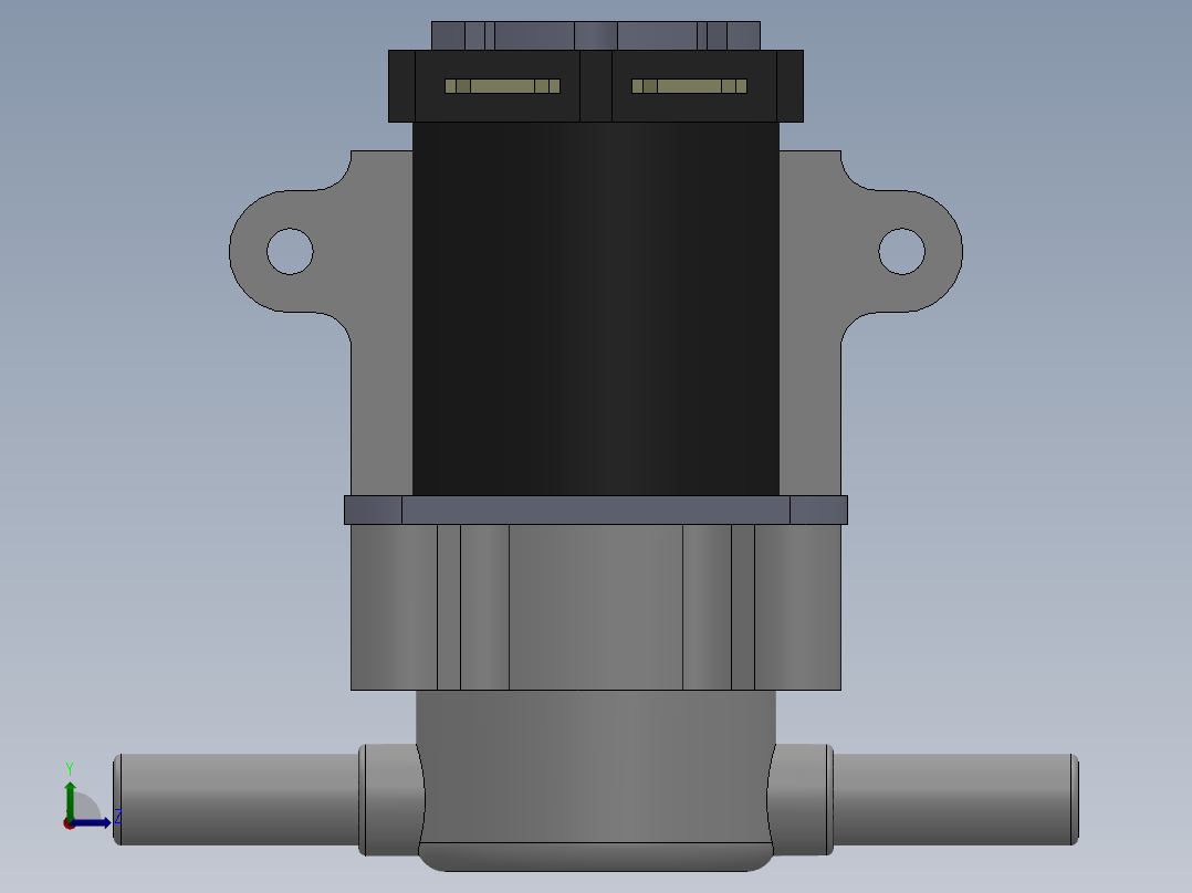 小型电磁阀左视图
