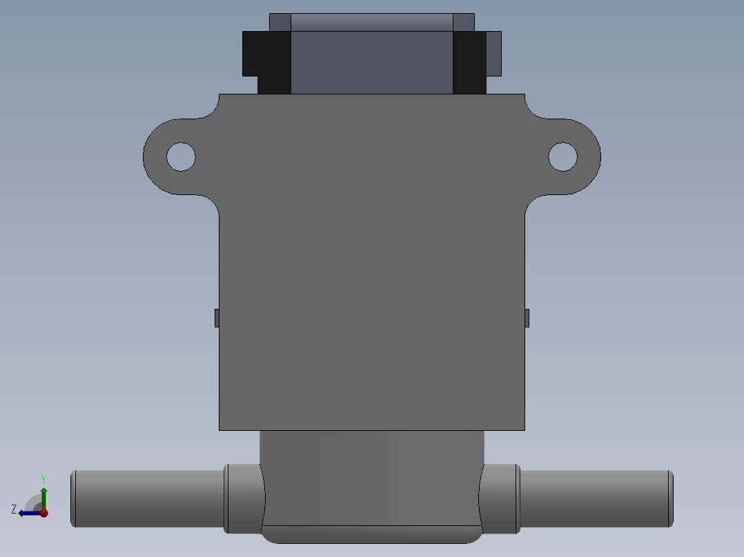 小型电磁阀右视图