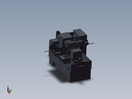 较直研磨机3D图纸 无心磨床3d设计图纸