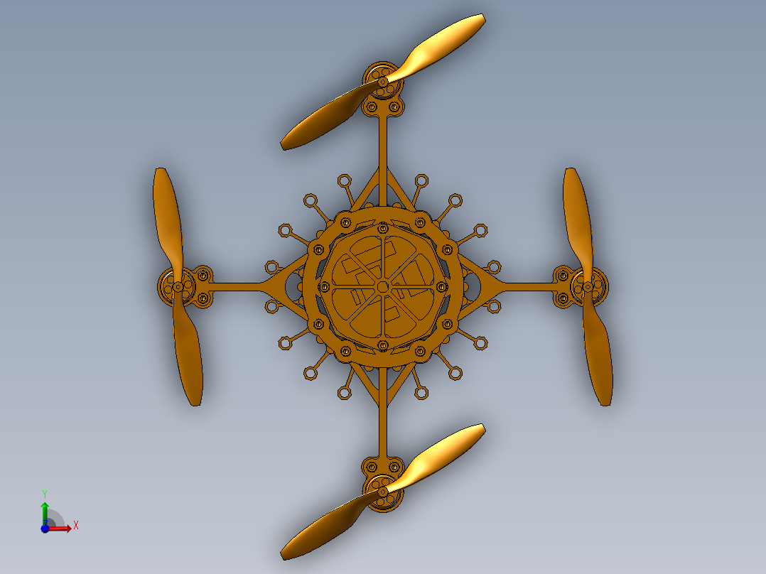 B04-SO18-01 四翼螺旋无人机前视图