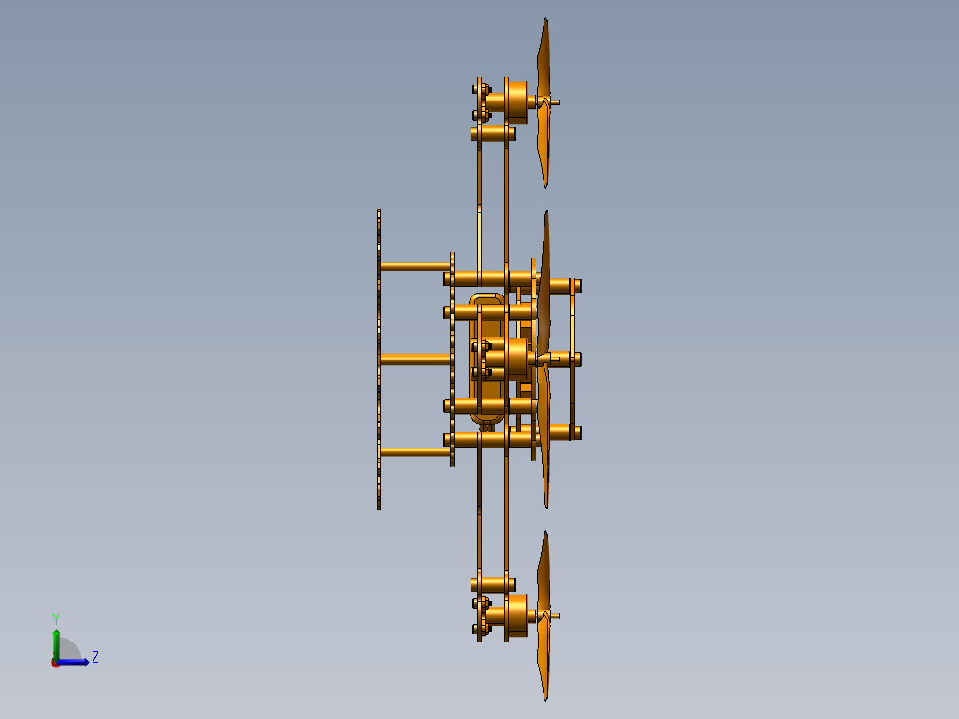 B04-SO18-01 四翼螺旋无人机左视图