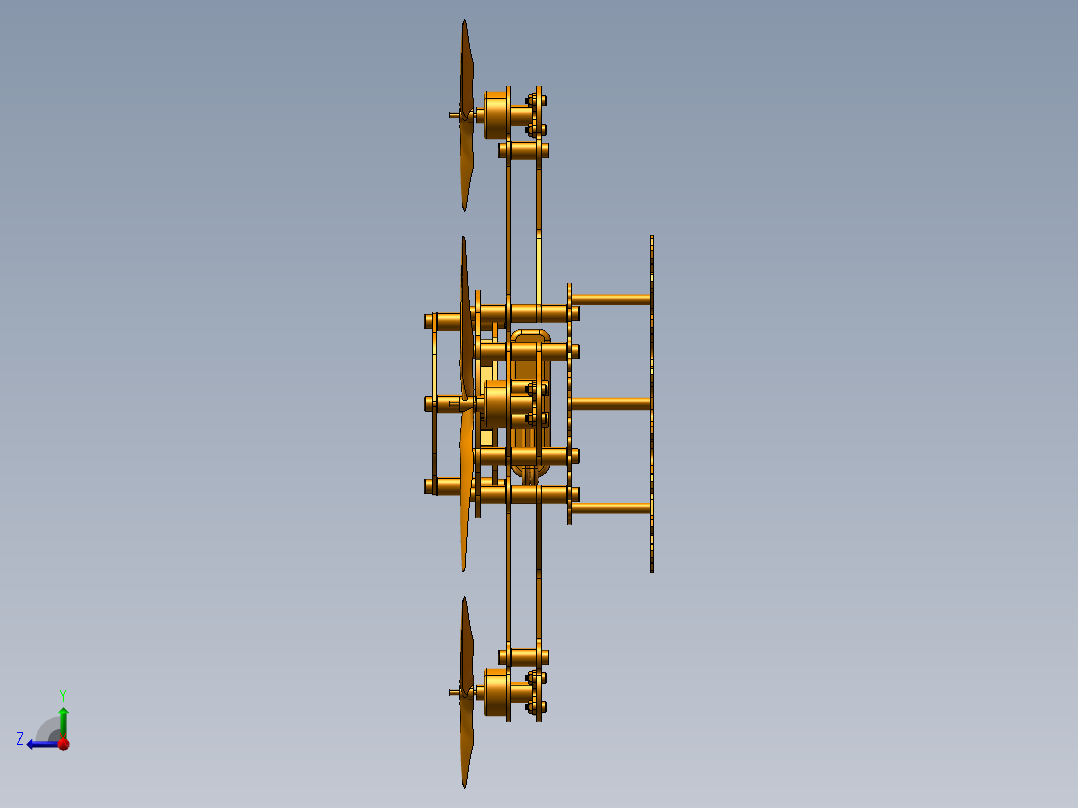 B04-SO18-01 四翼螺旋无人机右视图