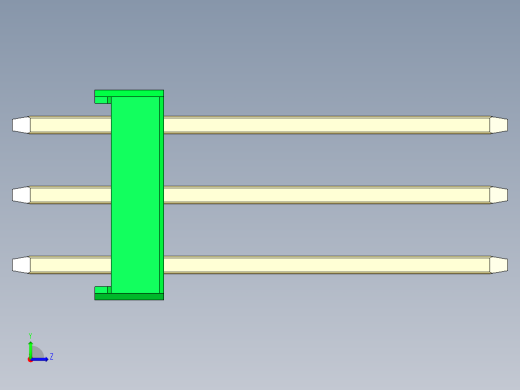 彩色公头100mil（2.54mm）系列-DS1021_green_3x06p_100mil_Type5_rev1.0左视缩略图