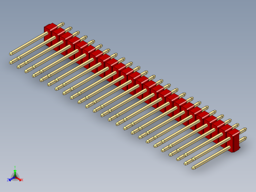 彩色公头100mil（2.54mm）系列-DS1021_red_2x25p_100mil_Type5_rev1.0