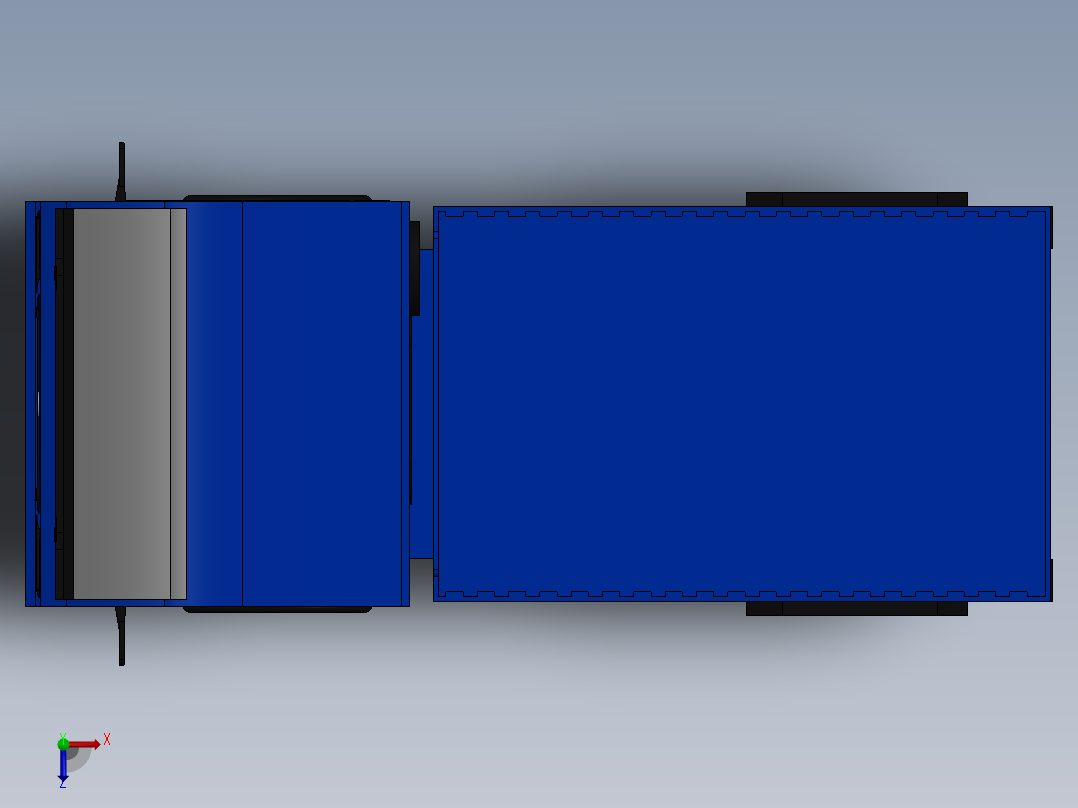 52-小型卡车 3d模型图纸俯视图