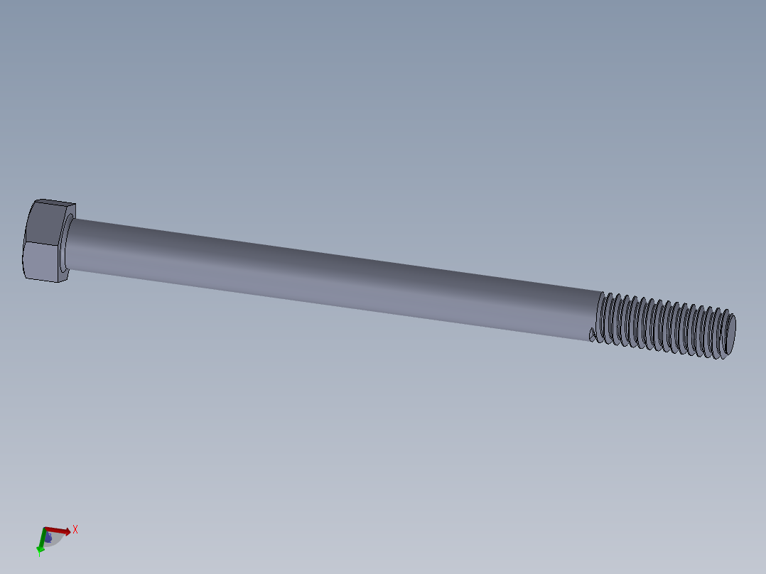 UNC 六角螺栓-Hex Bolt 0.375-16 x 5.SLDPRT