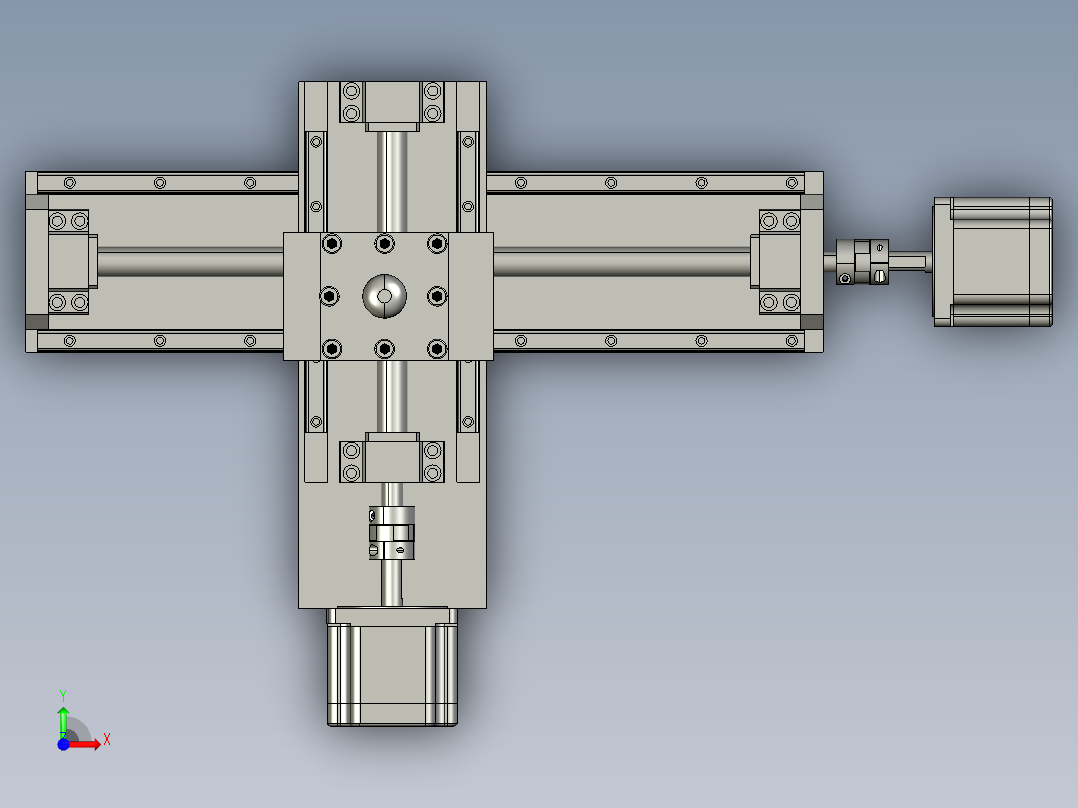 Lathe x-z 车床x-z轴三维图纸 STEP格式前视图